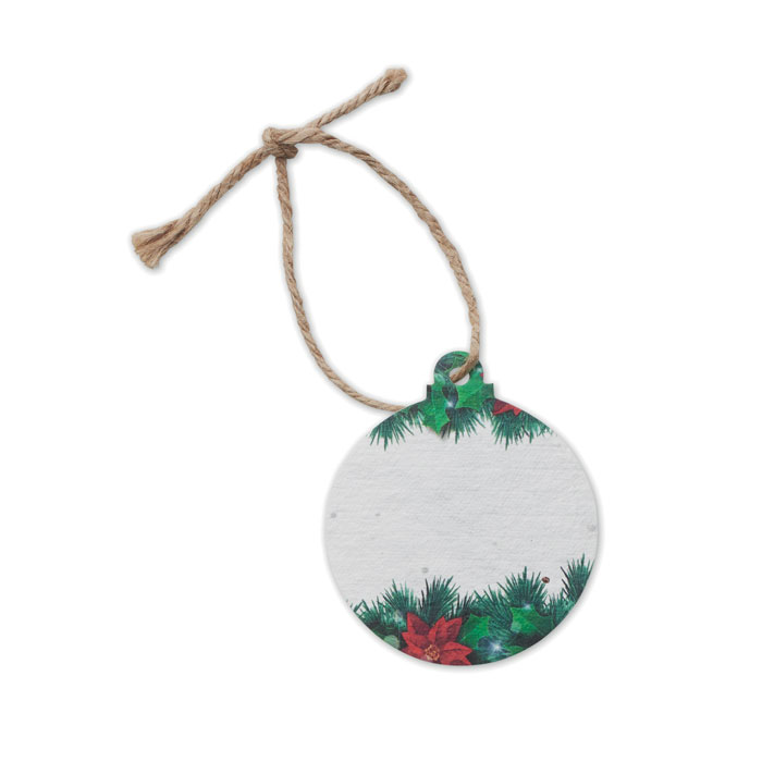 Kerst-ornament-Bloemenzaadpapier-Kerstbal-bedrukken-wit
