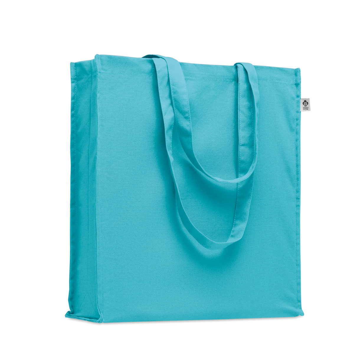 Biologisch-katoenen-draagtas-met-zijvouw-220-gm-38-x-42-cm-bedrukken-turquoise