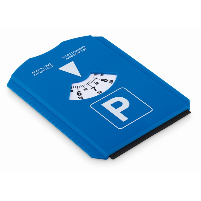 2-in-1-Parkeerschijf-ijskrabber-Polystyreen-bedrukken-blauw