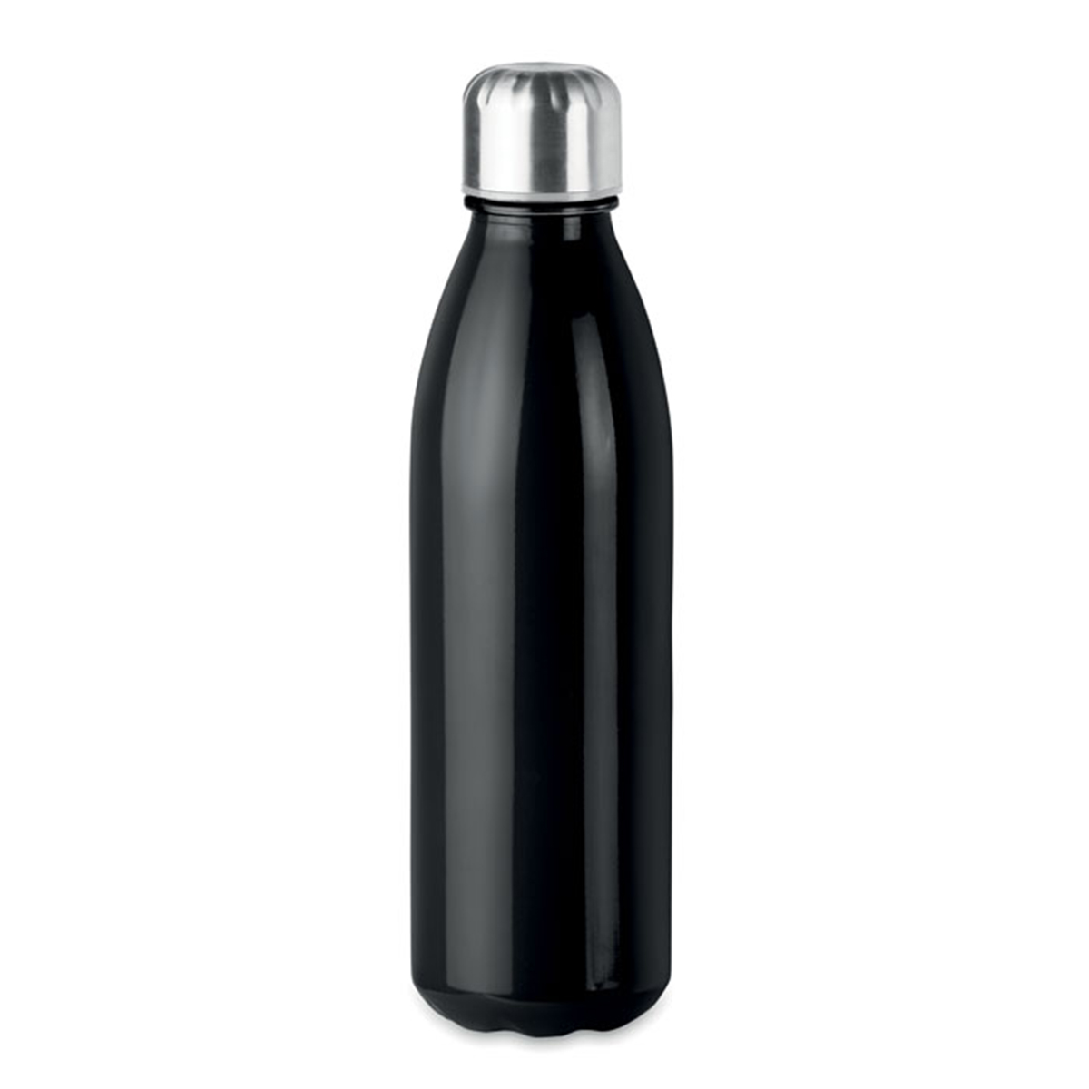 Glazen-drinkfles-RVS-dop-650-ml-bedrukken-zwart