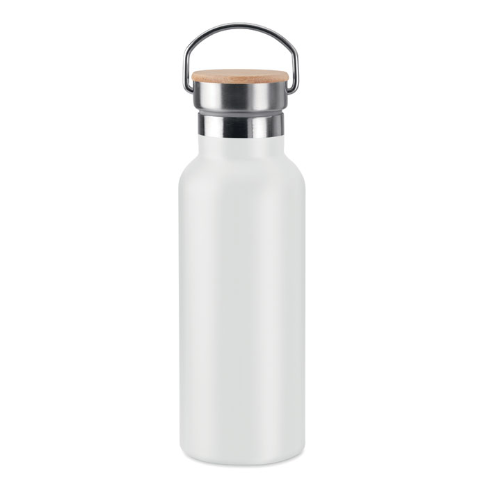 Thermosfles-met-bamboe-dop-RVS-500-ml-bedrukken-wit