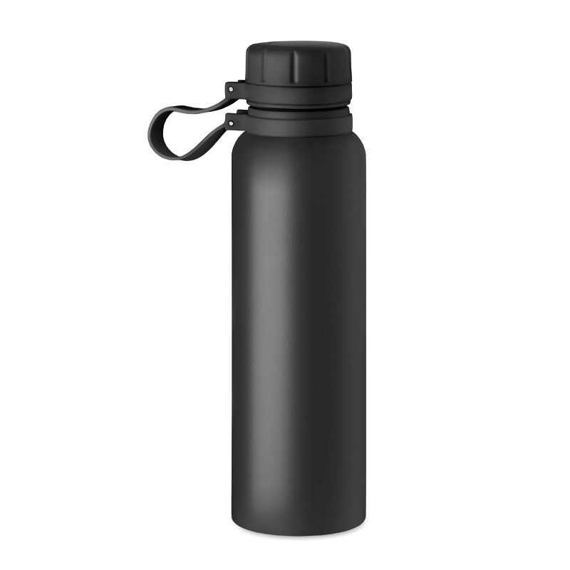 Thermosfles-met-siliconen-handvat-RVS-780-ml-bedrukken-zwart