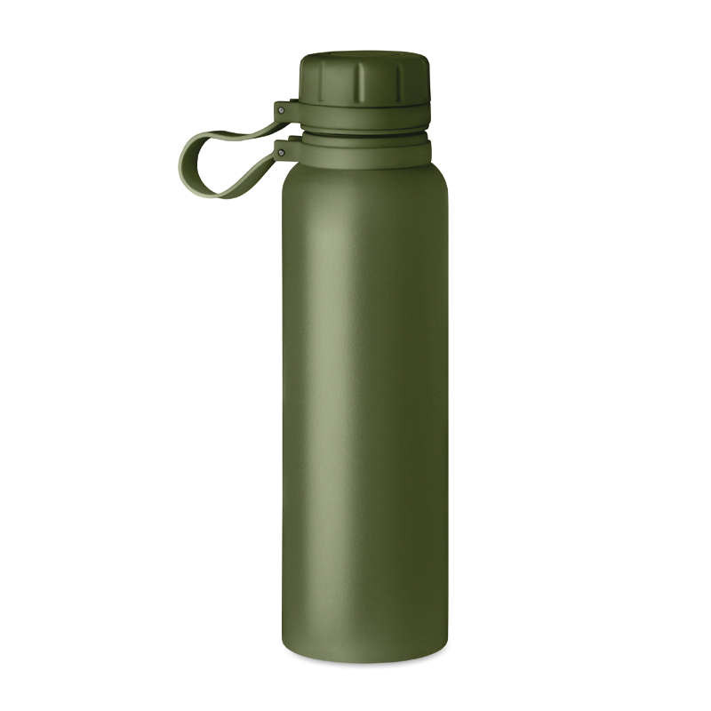 Thermosfles-met-siliconen-handvat-RVS-780-ml-bedrukken-donkergroen