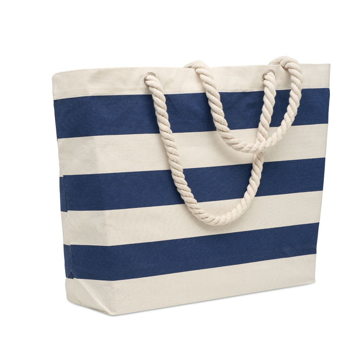 Gestreepte-strandtas-Katoen-220-gm-55-x-39-cm-bedrukken-donkerblauw