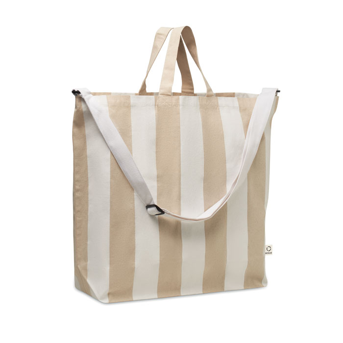Gestreepte-strandtas-Gerecycled-katoen-280-gm-46-x-60-cm-bedrukken-wit