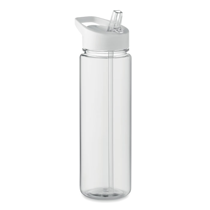 Transparante-waterfles-met-rietje-RPET-650-ml-bedrukken-wit