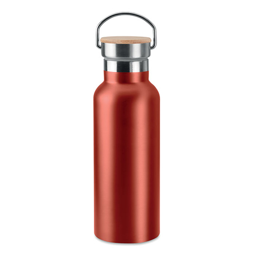 Thermosfles-met-bamboe-dop-RVS-500-ml-bedrukken-rood