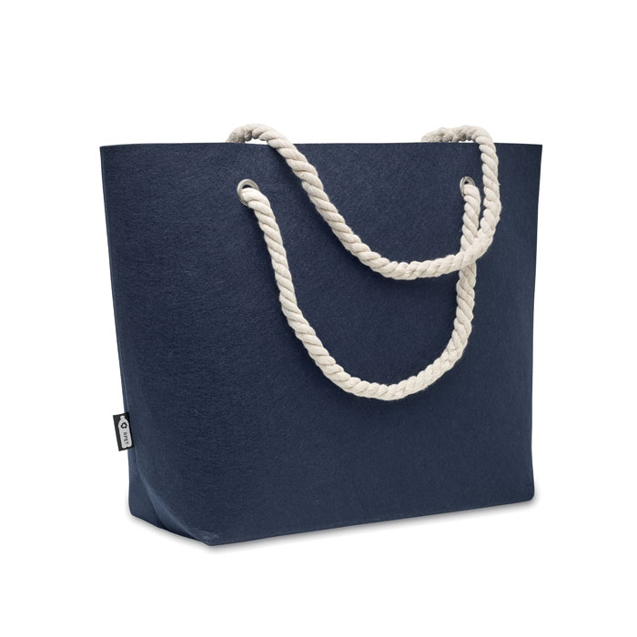 Strandtas-met-koordhengsels-RPET-vilt-46-x-32-cm-bedrukken-donkerblauw