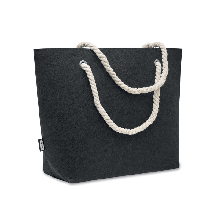 Strandtas-met-koordhengsels-RPET-vilt-46-x-32-cm-bedrukken-zwart
