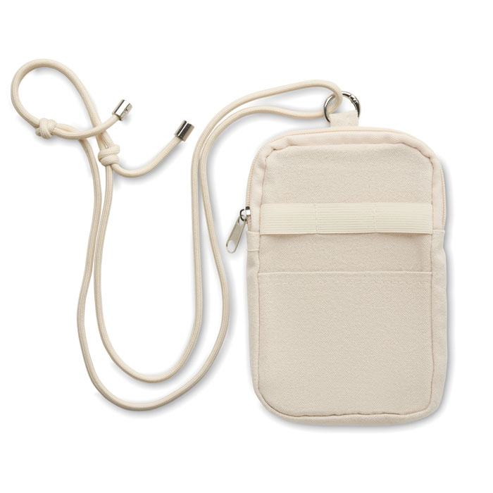 Telefoontasje-met-verstelbaar-koord-Gerecycled-katoen-280-gm-bedrukken-beige