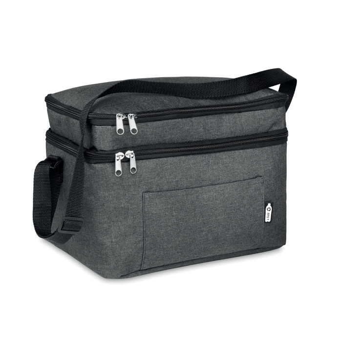 Koeltas-met-2-compartimenten-600D-RPET-15-liter-bedrukken-grijs