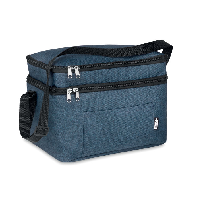 Koeltas-met-2-compartimenten-600D-RPET-15-liter-bedrukken-donkerblauw