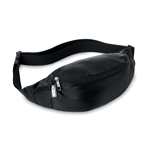 Heuptasje-met-mesh-zijvakken-210D-RPET-38-x-13-cm-bedrukken-zwart