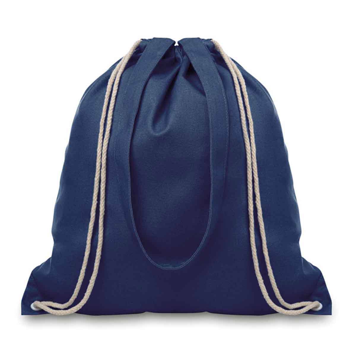Canvas-rugzak-met-beige-trekkoorden-220-gm-38-x-42-cm-bedrukken-donkerblauw