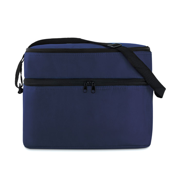 Koeltas-met-dubbel-compartiment-15-liter-bedrukken-donkerblauw