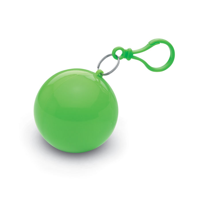 Regenponcho-in-bal-met-karabijnhaak-bedrukken-groen