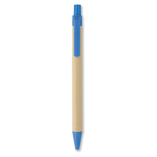 Balpen-van-biologisch-afbreekbaar-mas-Gerecycled-papier-bedrukken-blauw