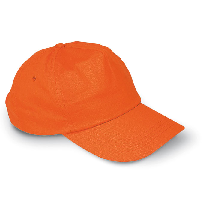 Baseball-pet-met-kunststof-sluiting-Katoen-160-gm-bedrukken-oranje
