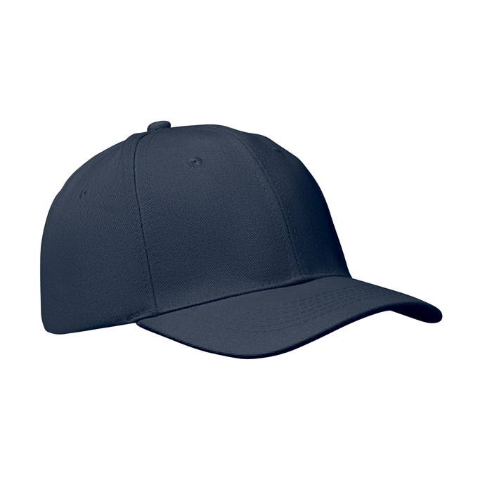 Baseball-pet-met-stalen-gespsluiting-Geborsteld-katoen-260-gm-bedrukken-donkerblauw