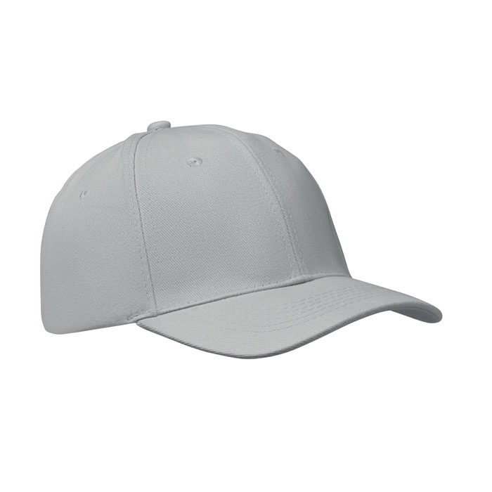 Baseball-pet-met-stalen-gespsluiting-Geborsteld-katoen-260-gm-bedrukken-grijs