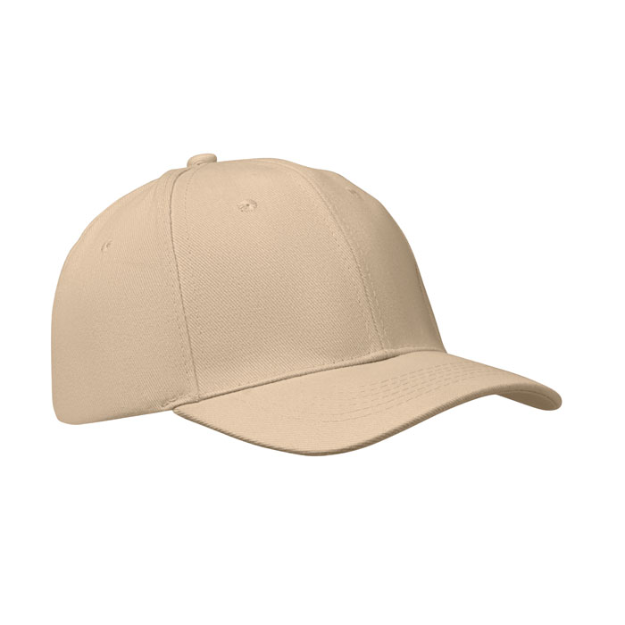 Baseball-pet-met-stalen-gespsluiting-Geborsteld-katoen-260-gm-bedrukken-beige