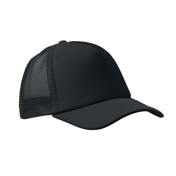 Trucker-cap-Polyester-150-gm-bedrukken-zwart