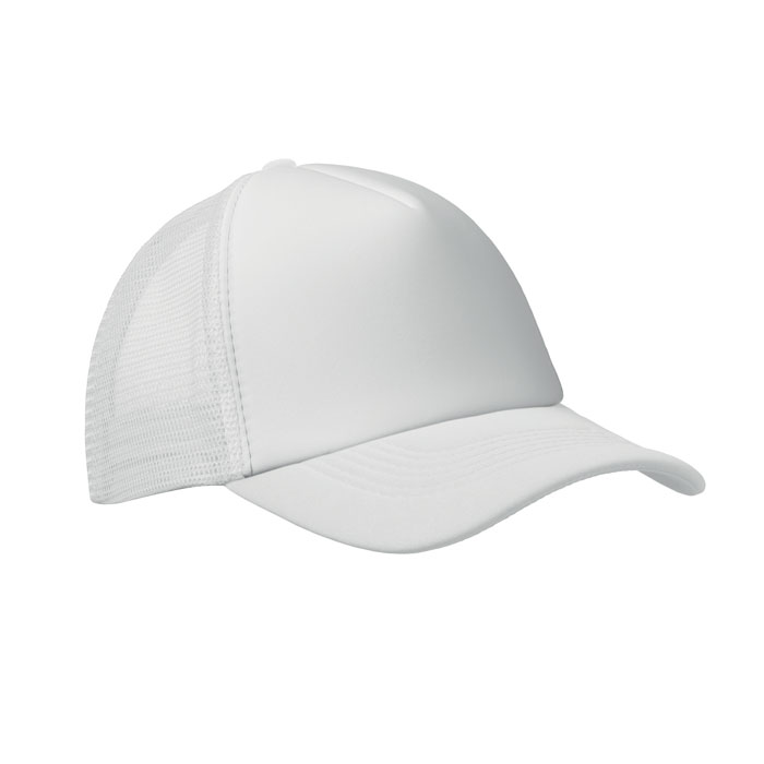 Trucker-cap-Polyester-150-gm-bedrukken-wit