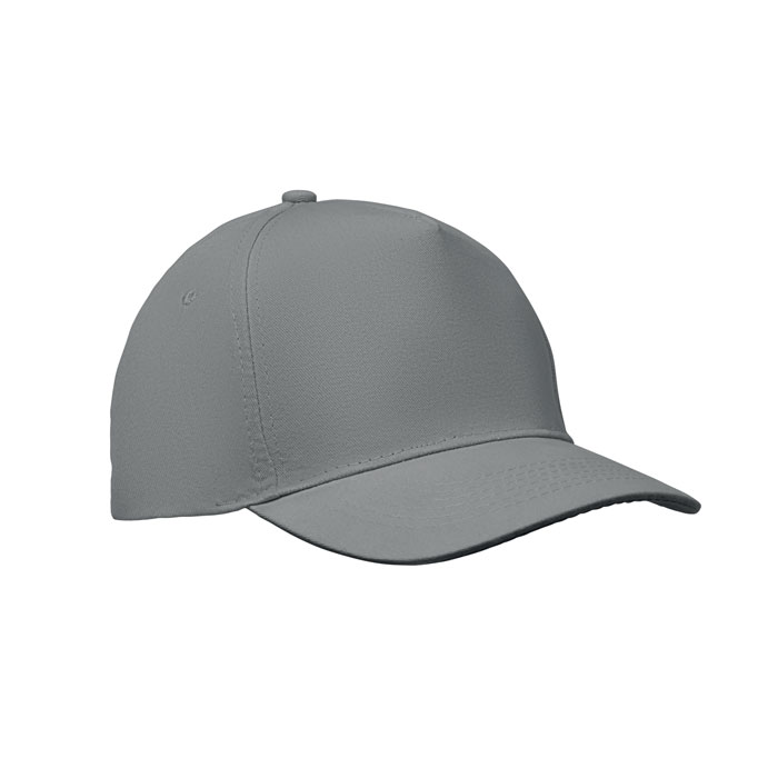 Baseball-cap-met-klittenbandsluiting-Katoenen-twill-180-gm-bedrukken-grijs