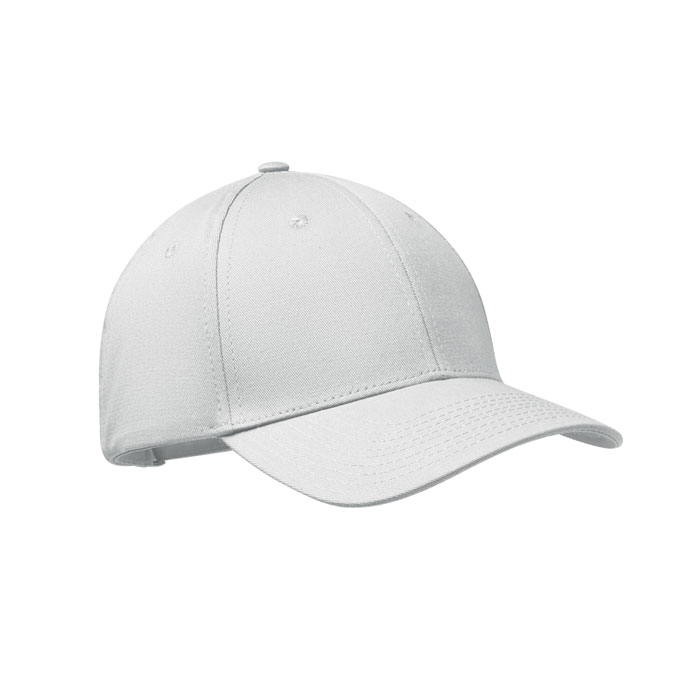 Baseball-cap-met-metalen-gesp-Twill-katoen-280-gm-bedrukken-wit