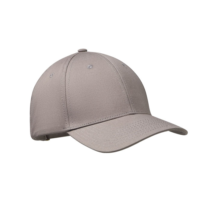 Baseball-cap-met-metalen-gesp-Twill-katoen-280-gm-bedrukken-grijs
