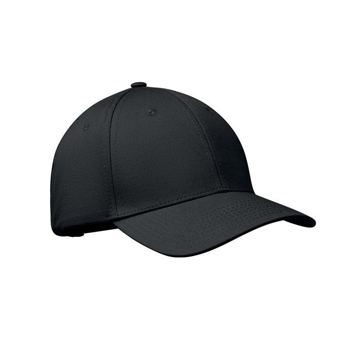 Baseball-cap-met-metalen-gesp-Twill-katoen-280-gm-bedrukken-zwart