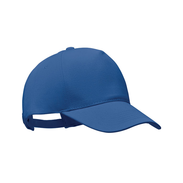 Baseball-pet-met-metalen-gesp-Biologisch-geborsteld-katoen-250-gm-bedrukken-blauw