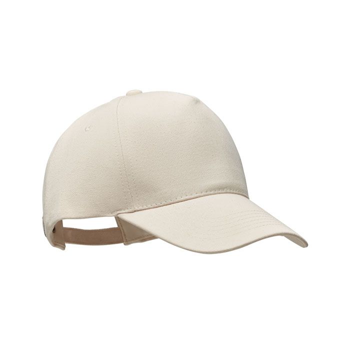 Baseball-pet-met-metalen-gesp-Biologisch-geborsteld-katoen-250-gm-bedrukken-beige