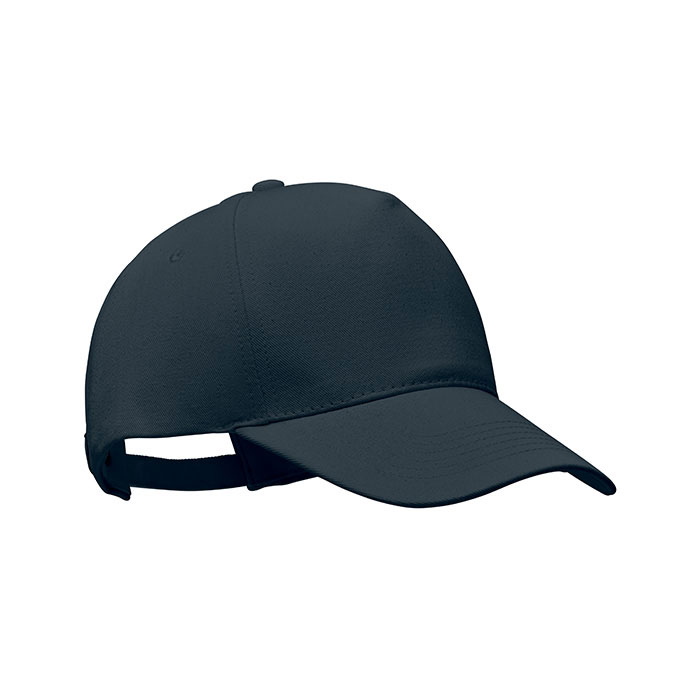 Baseball-pet-met-metalen-gesp-Biologisch-geborsteld-katoen-250-gm-bedrukken-donkerblauw
