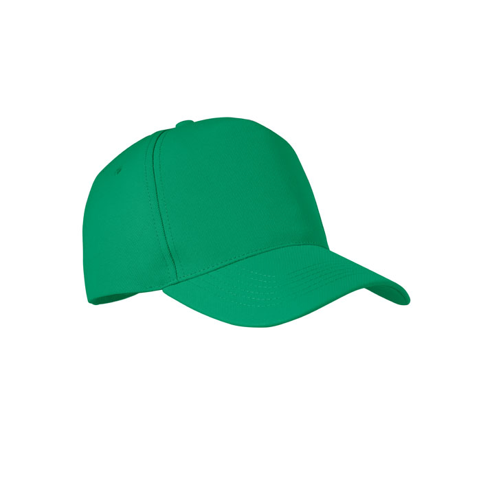 Baseball-cap-met-gespsluiting-RPET-polyester-210-gm-bedrukken-groen