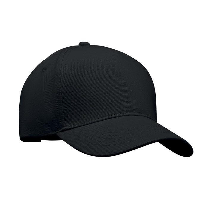 Baseball-pet-met-gesp-Geborsteld-twill-katoen-260-gm-bedrukken-zwart