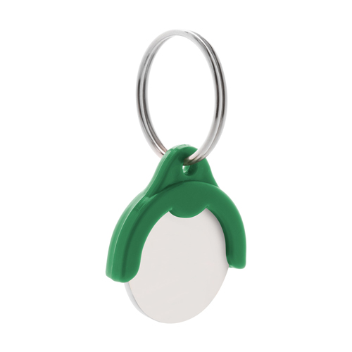 Custom-made-winkelwagenmuntje-sleutelhanger-bedrukken-groen