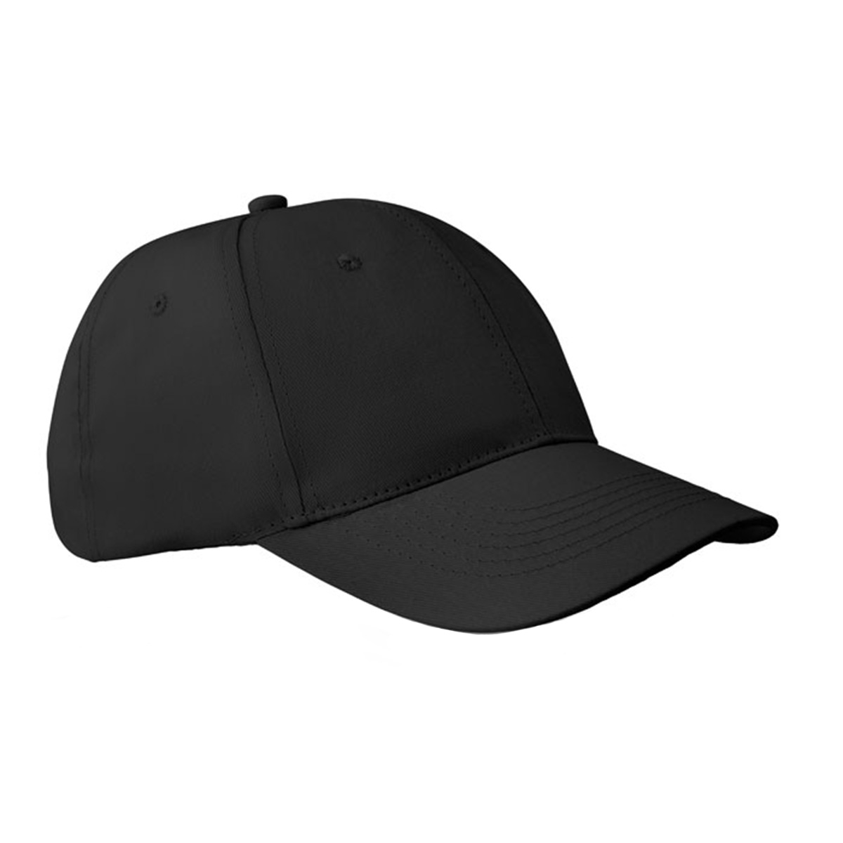 Baseball-pet-met-klittenbandsluiting-Twill-katoen-160-gm-bedrukken-zwart