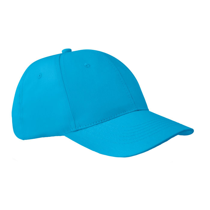 Baseball-pet-met-klittenbandsluiting-Twill-katoen-160-gm-bedrukken-lichtblauw