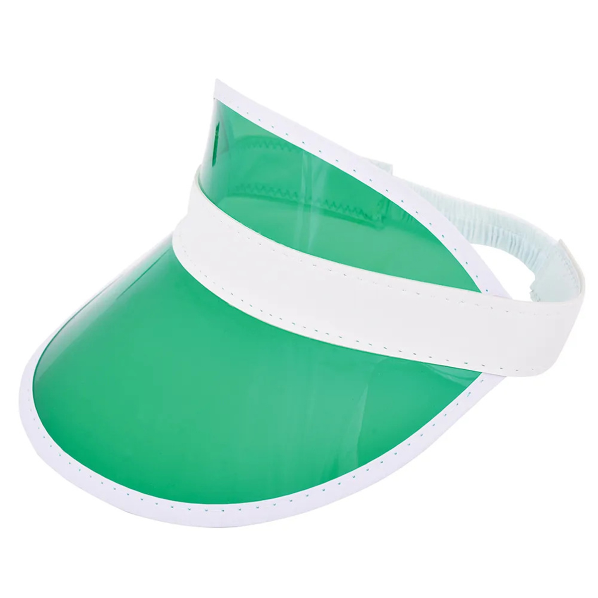 Zonneklep-Unisex-PVC-Transparant-bedrukken-groen