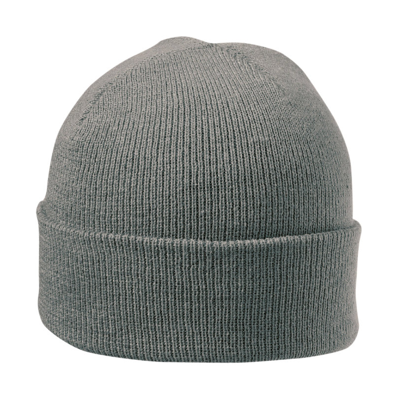 Beanie-met-kunstlederen-badge-Acryl-bedrukken-grijs