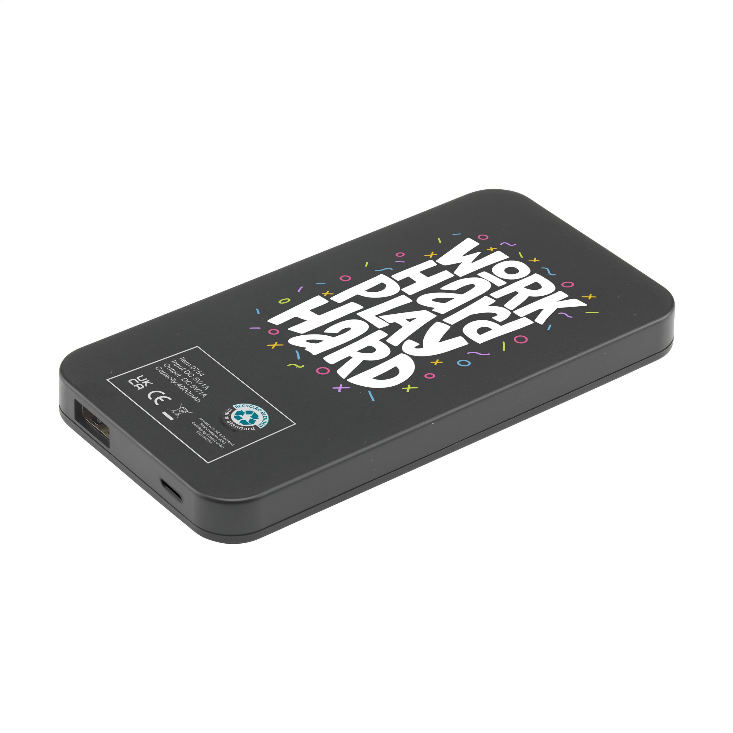 Powerbank-zonne-energie-Gerecycled-ABS-4000-mAh-bedrukken-zwart