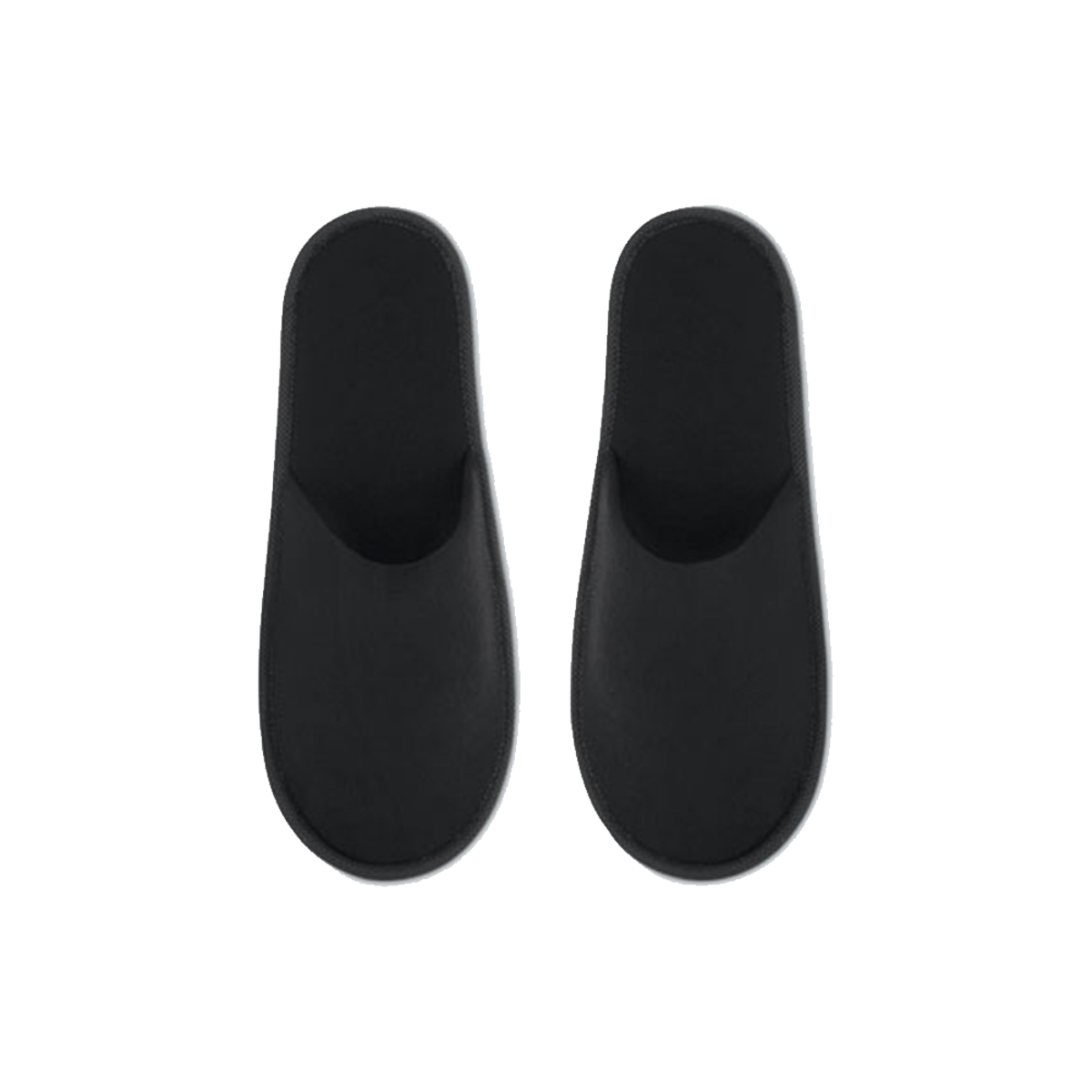 Hotelslippers-met-opbergzakje-Polyester-Maat-43-44-bedrukken-zwart