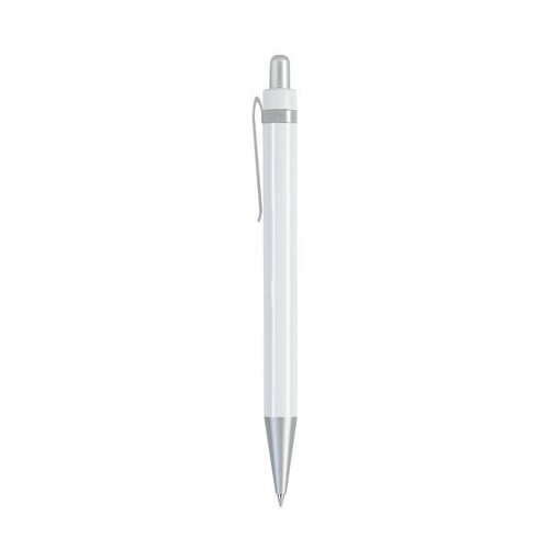 Balpen-met-stalen-clip-Blauwe-inkt-bedrukken-wit
