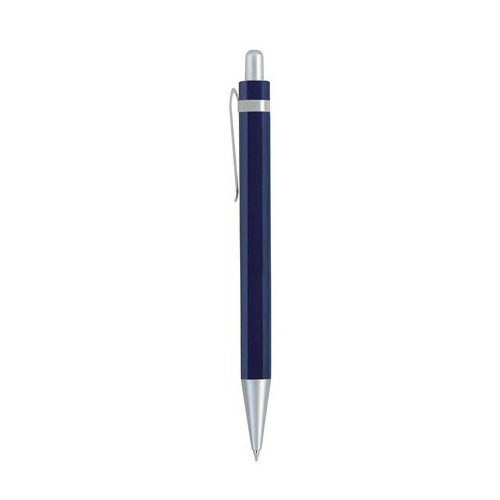 Balpen-met-stalen-clip-Blauwe-inkt-bedrukken-blauw