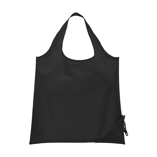 Opvouwbare-draagtas-RPET-polyester-38-x-42-cm-bedrukken-zwart