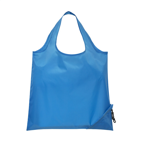 Opvouwbare-draagtas-RPET-polyester-38-x-42-cm-bedrukken-lichtblauw