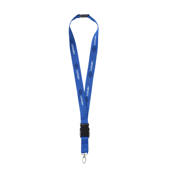 Keycord-met-karabijnhaak-en-veiligheidssluiting-Polyester-24-mm-bedrukken-blauw