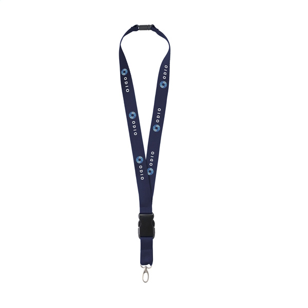 Keycord-met-karabijnhaak-en-veiligheidssluiting-Polyester-24-mm-bedrukken-donkerblauw