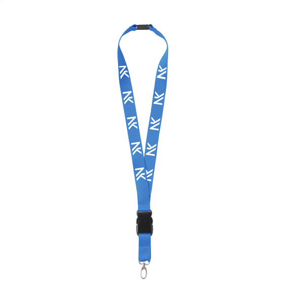 Keycord-met-karabijnhaak-en-veiligheidssluiting-Polyester-24-mm-bedrukken-lichtblauw